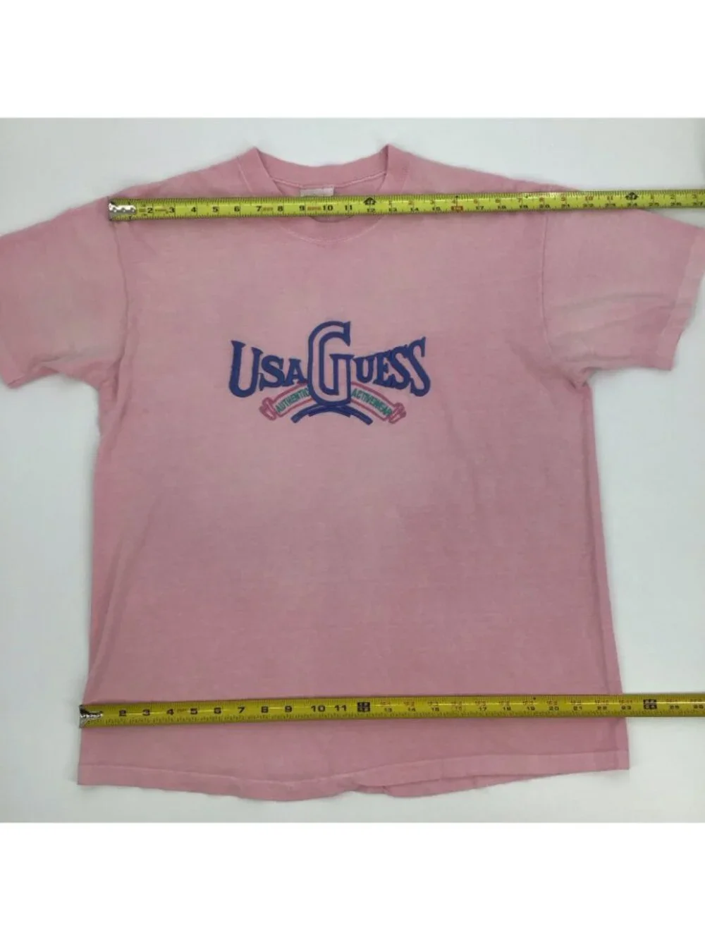 Vtg Guess by Georges Marciano Adult U.S.A Guess Embroidered Pink Blue Sz OS 90's - Picture 6 of 12